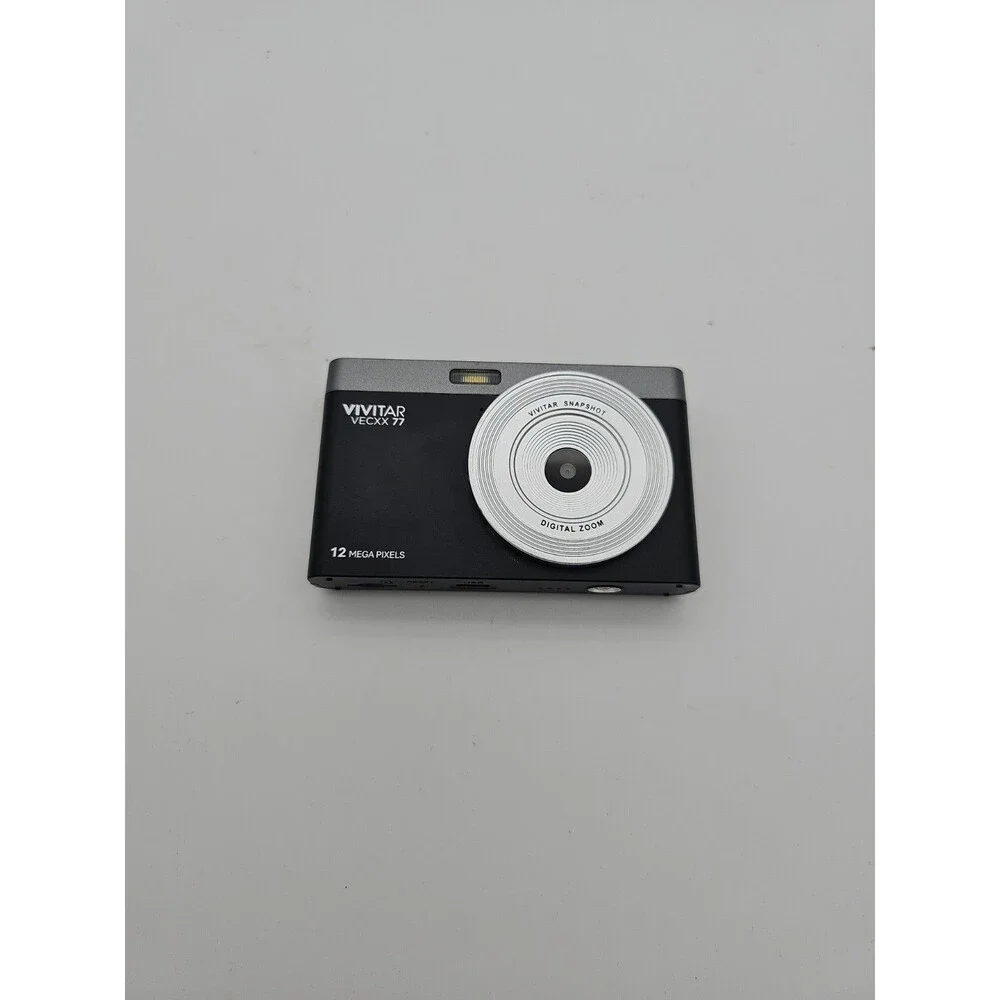 Vivitar VECXX 77 Compact Digital Camera 12MP Digital Zoom Black Silver